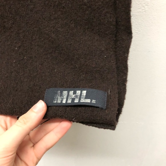 MHL Margaret Howell Wool Infinity Scarf Brown - Picture 3 of 5